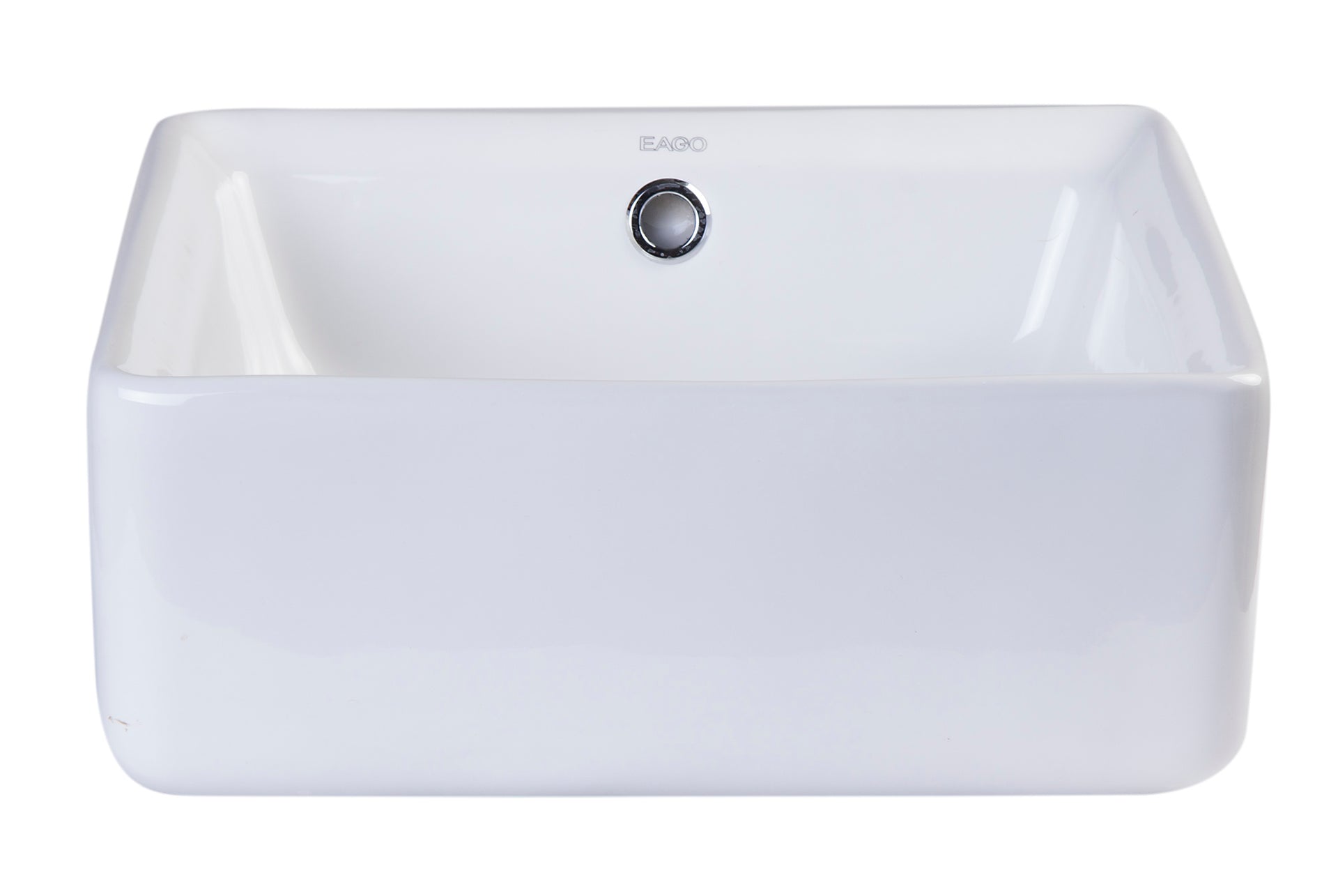 EAGO BA130  15" SQUARE CERAMIC ABOVE MOUNT BATHROOM BASIN VESSEL SINK