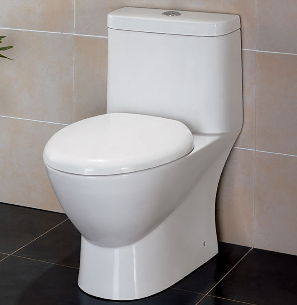 EAGO TB346 MODERN DUAL FLUSH ONE PIECE  HIGH EFFICIENCY LOW FLUSH CERAMIC TOILET